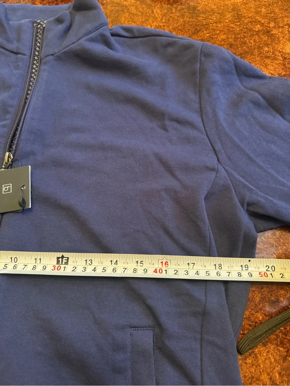 Men's Full-Zip Knit Jacket in Navy - Unknown Brand
